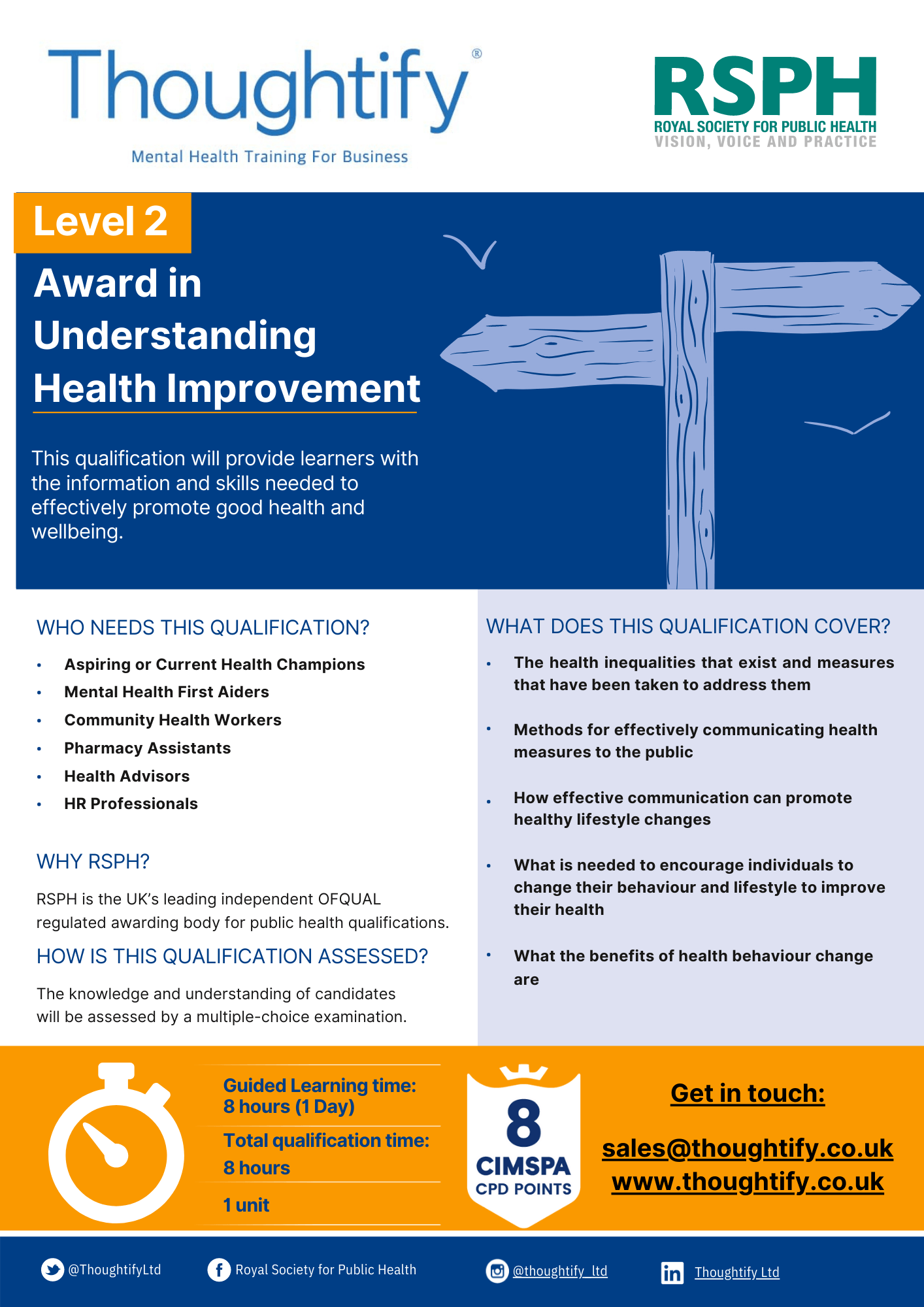 RSPH L2 Award in Understanding Health Improvement