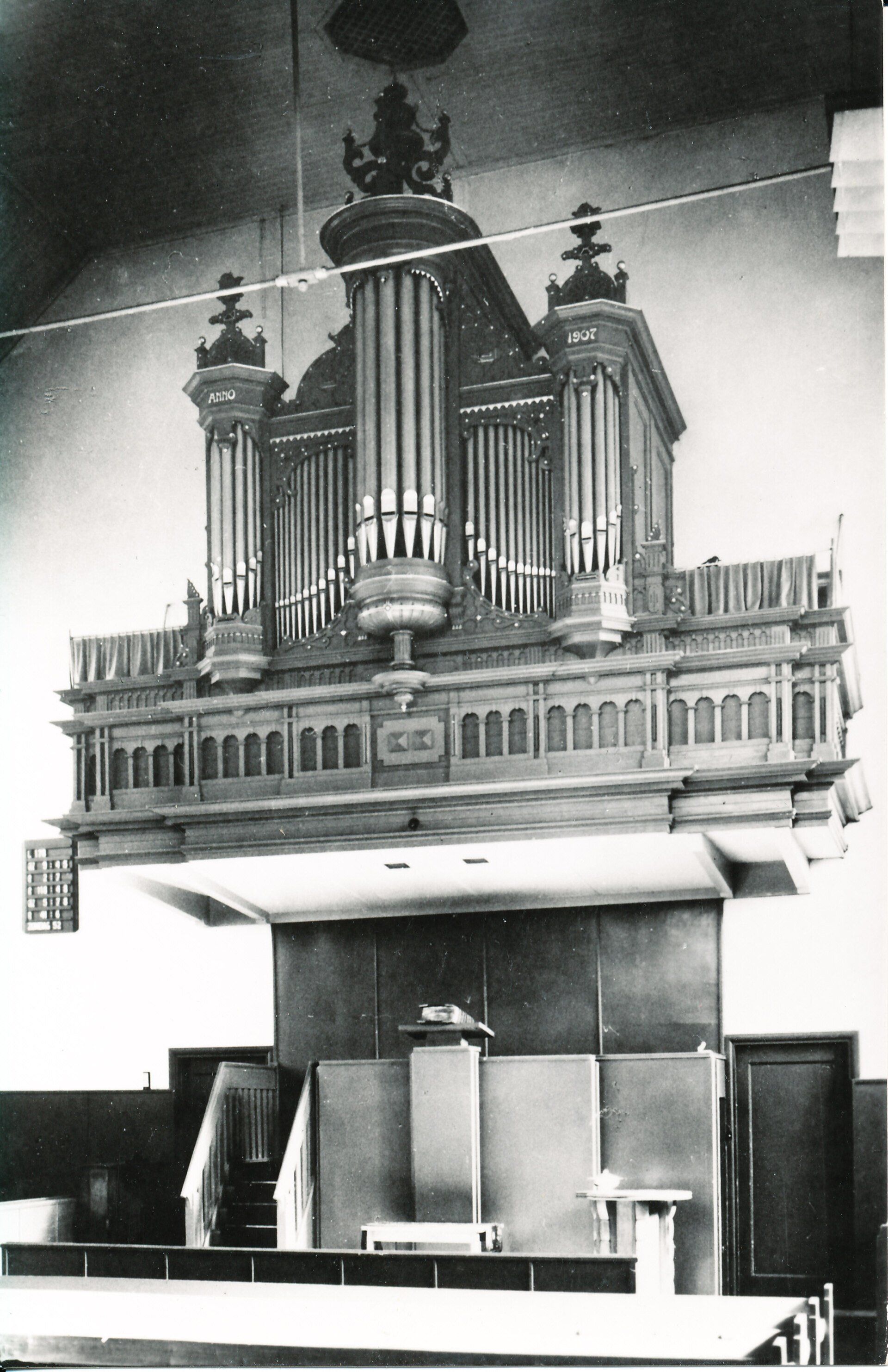 1907, orgelfront, Alphen aan den Rijn, Gerrit van Leeuwen, Gereformeerde kerk Oudshoorn