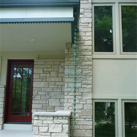 Rain Gutter in Concrete House — Madison, WI — Madison Aluminum Products, LLC
