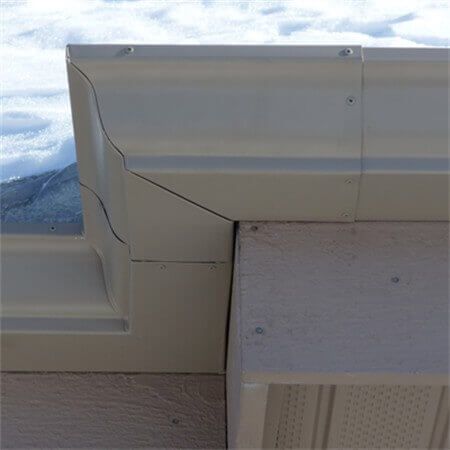 Side View of Gray Rain Gutters — Madison, WI — Madison Aluminum Products, LLC