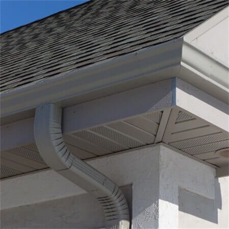 Side View of Roof Shingles Gutter — Madison, WI — Madison Aluminum Products, LLC