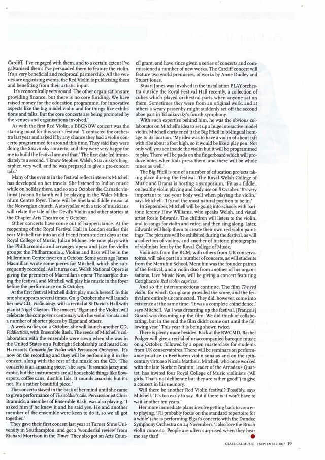 Professional Violinist Press Reviews Madeleine Mitchell Violinist