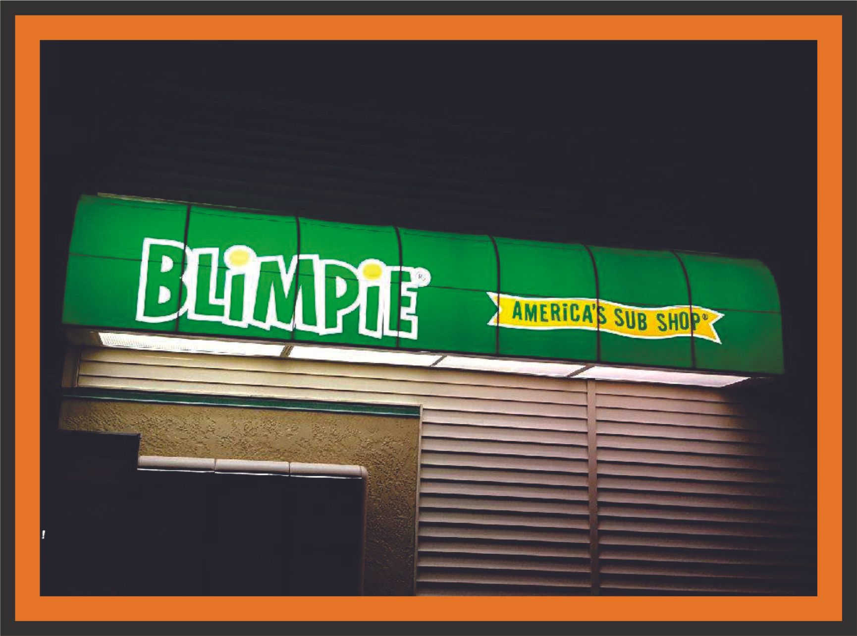 Blimpie Awning Signage