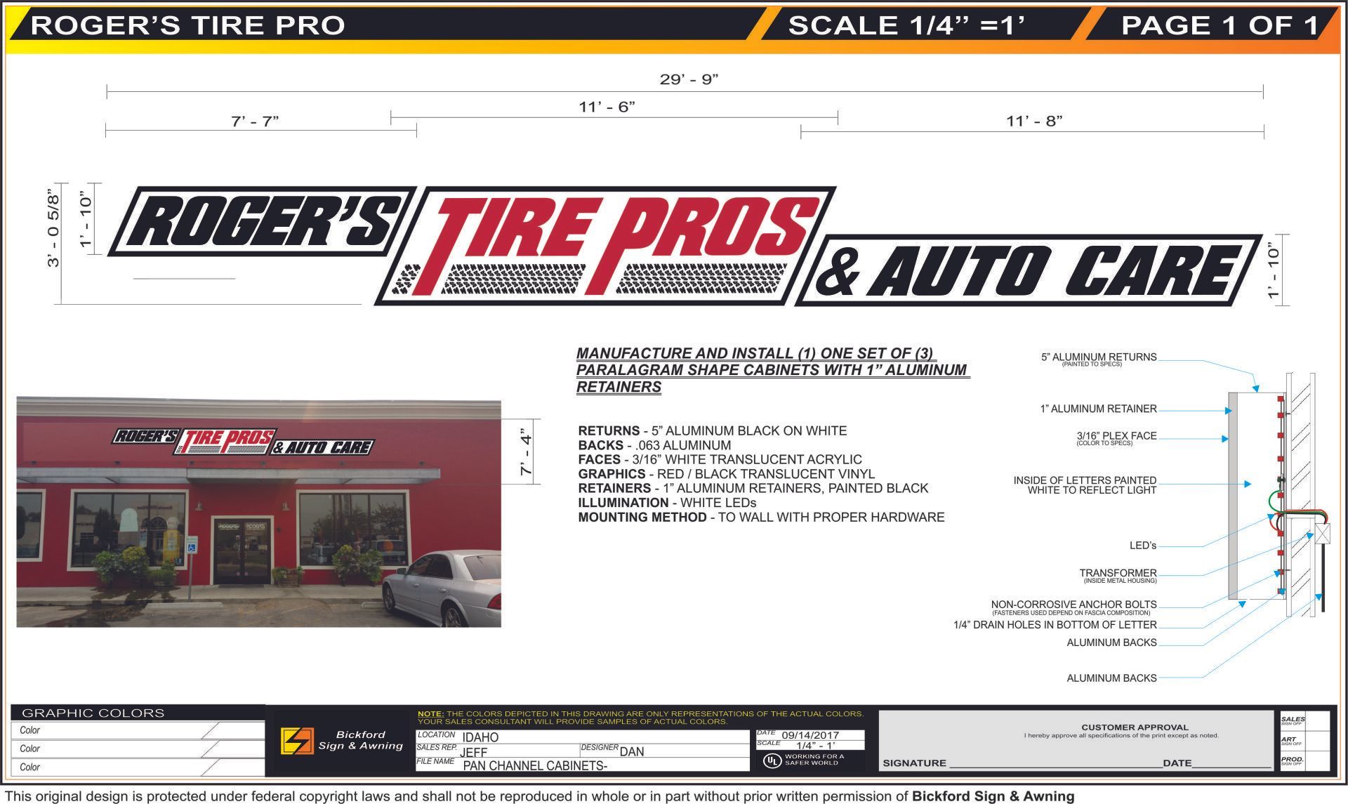 Roger's Tire Pros & Auto Care Signage Design