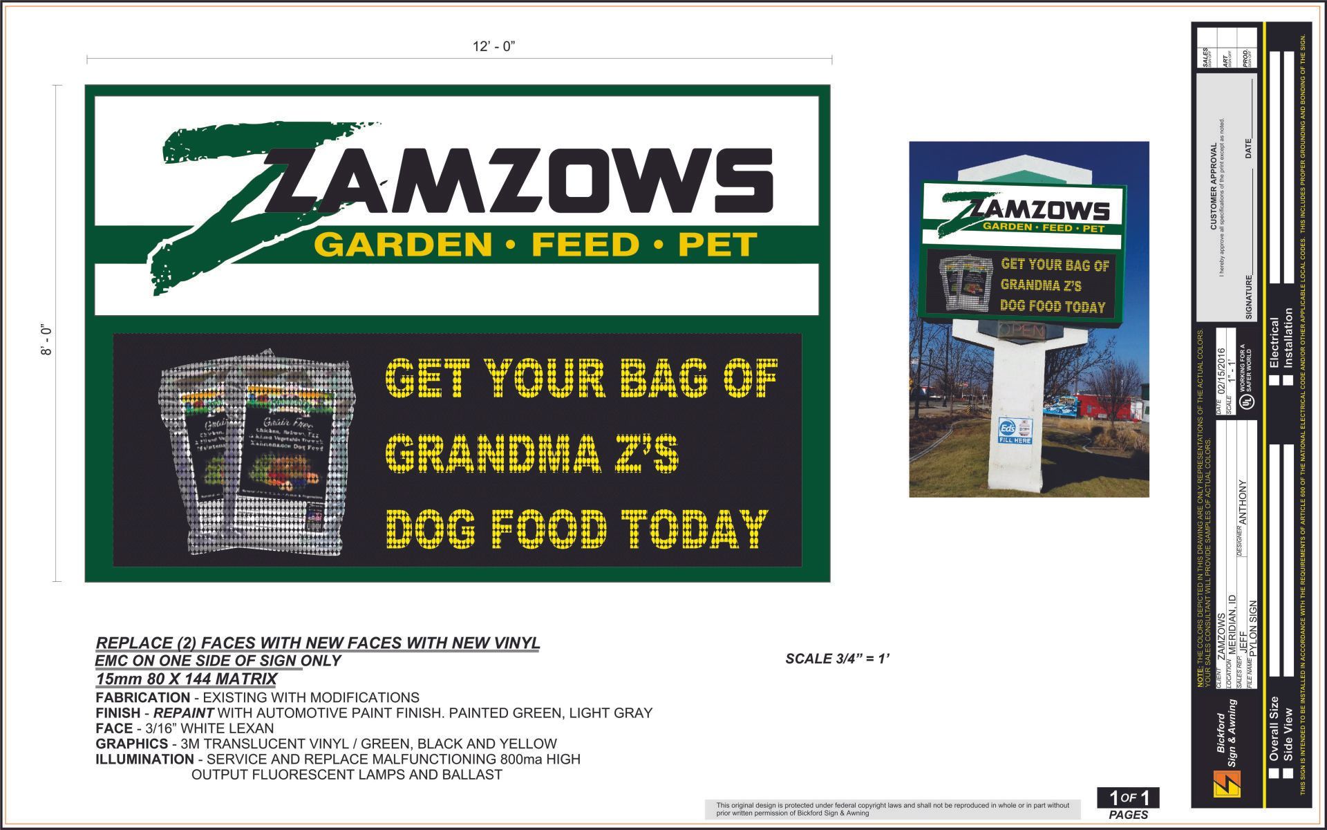 Zamzows Signage Design