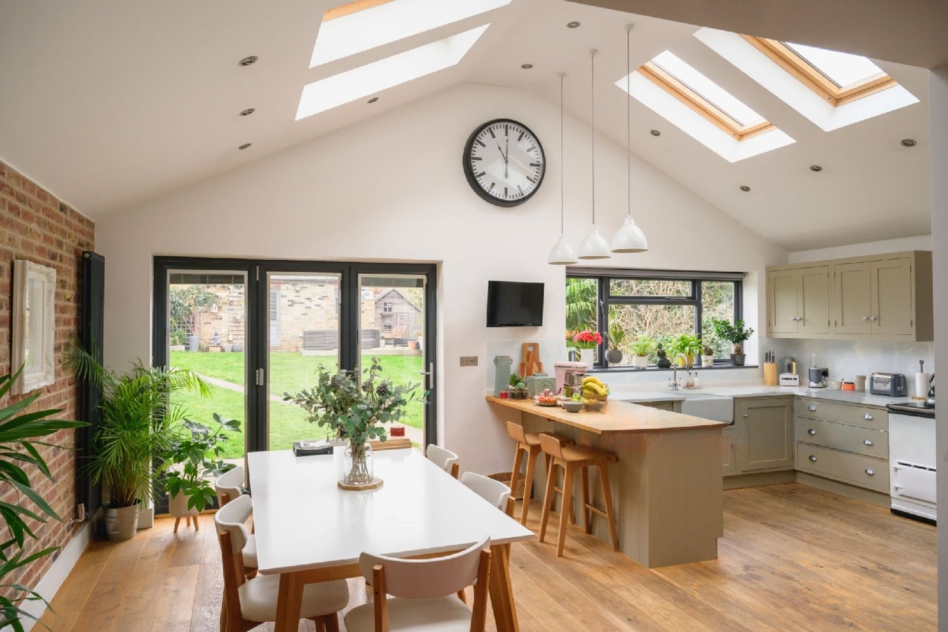 Image Showing The Best local builders near Sudbury in Suffolk for home extensions. image of fitted kitchen & dinning room extension. Fitted kitchen remodelling extensions. Best local Builder near me. Pro Build East Ltd.