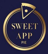 Gold logo: Slice of pie above 