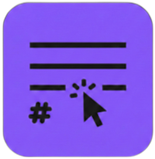 ícone de contador de caracteres e palavras para o app