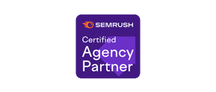 selo semrush agency partner, parceiro oficial da aceleradora de marketing digital corre mkt