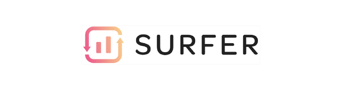 logo surferseo, ferramenta de seo usada pela aceleradora de marketing digital corre mkt