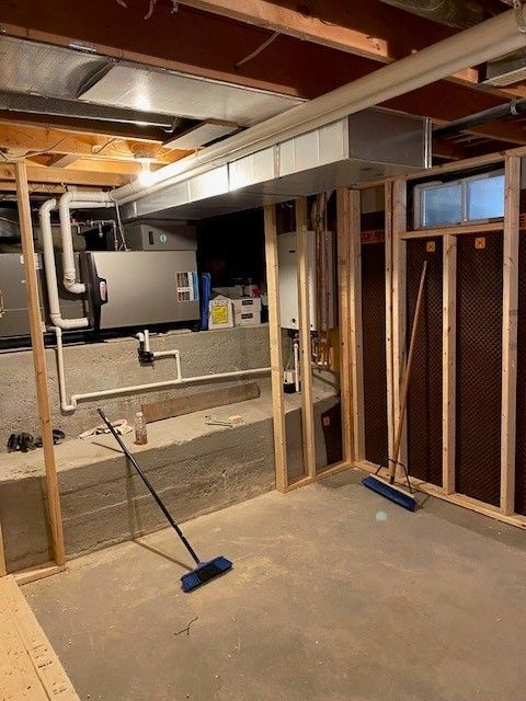 Before Basement Under Construction — Oldcastle, ON — Water Loc Inc
