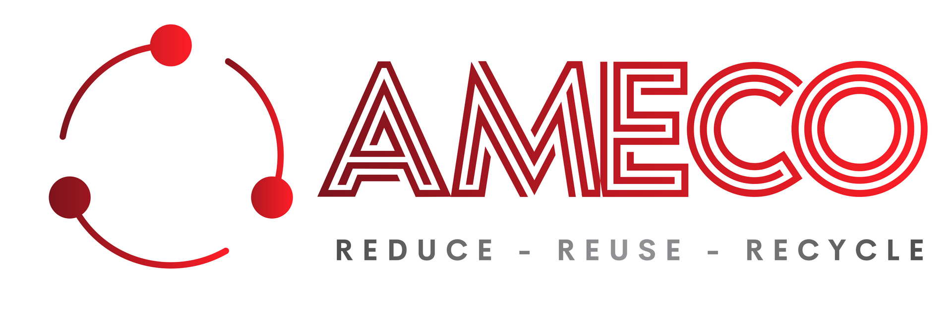 Ameco Waste Management Services, UAE's Logo - with 'Reduce, Reuse,Recycle' tagline