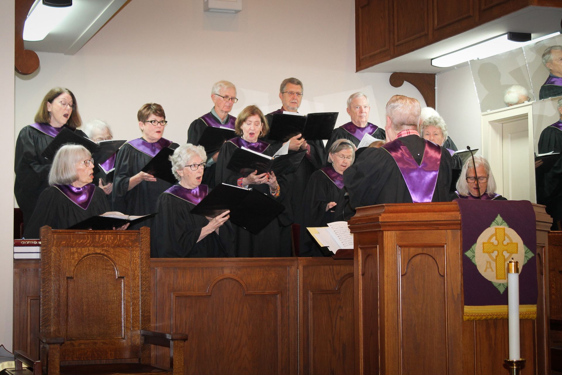 Presbyterian Church of Ruston members  singing together in a choir.