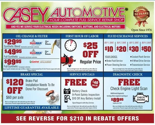 Monthly Coupon | Casey Automotive