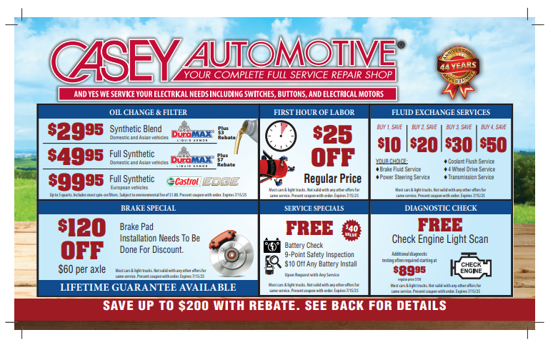 Monthly Coupon | Casey Automotive