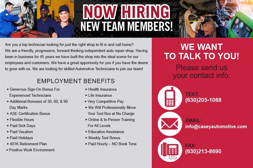 Employment Flyer | Casey Automotive