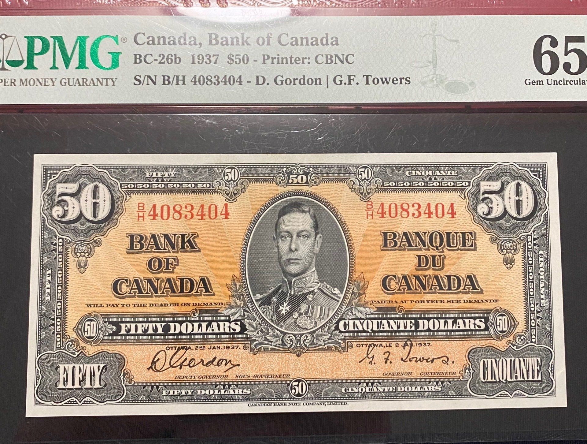 1937 Canada $50