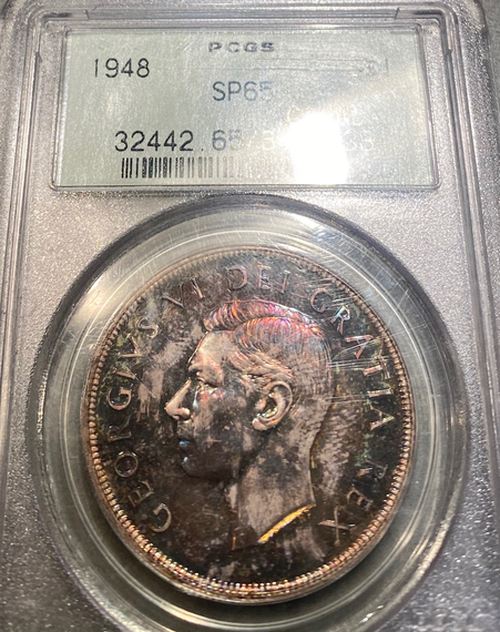 1948 Canada Silver Dollar SP65 Key date