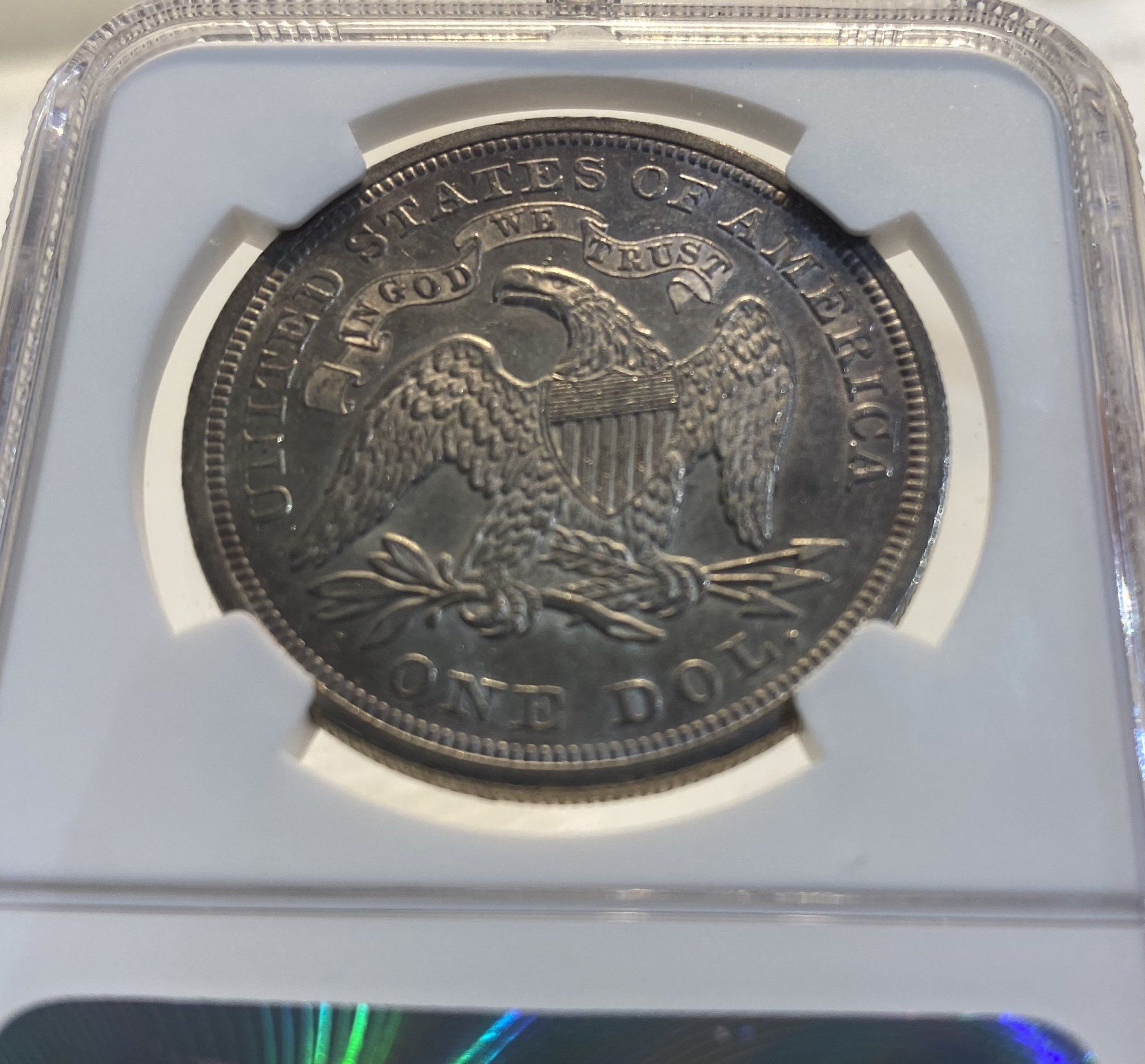 A one dollar coin from the united states of america