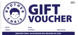 Brother Chris Cafe Gift Vouchers