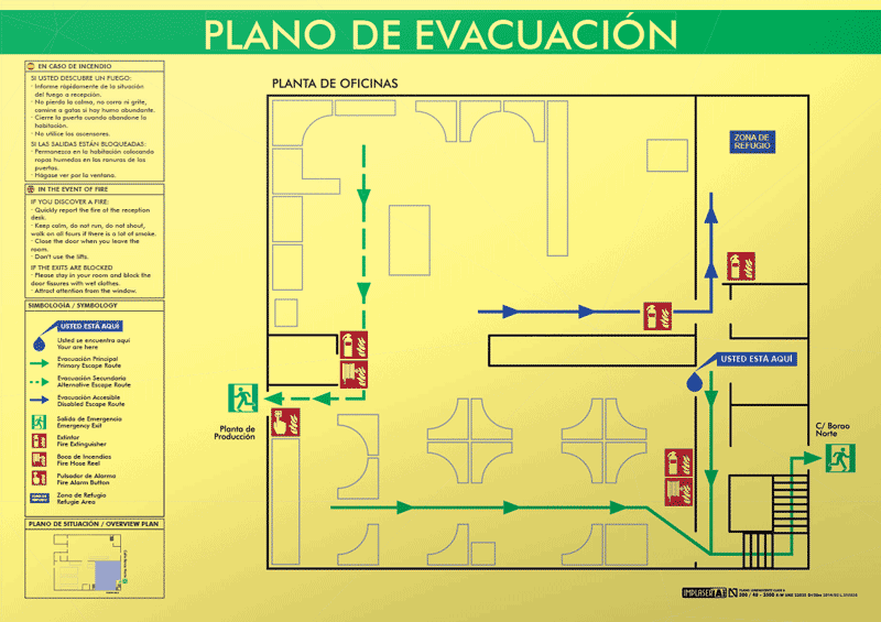 Plano de evacuación