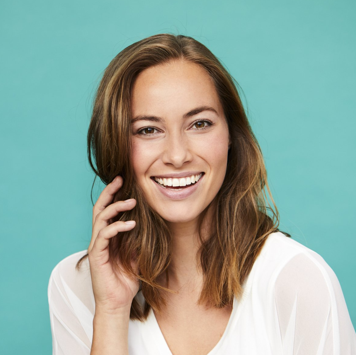 Woman with Smile Aligners