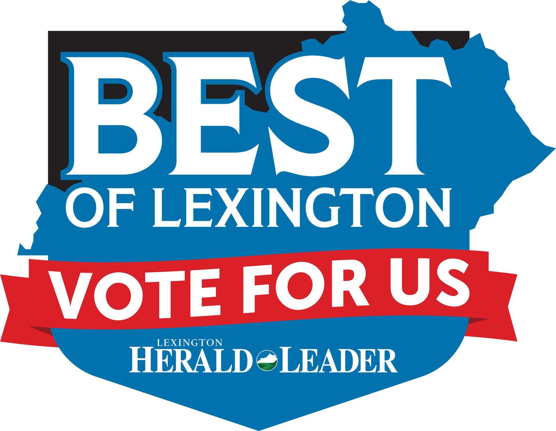 A blue shield-shaped logo reads 