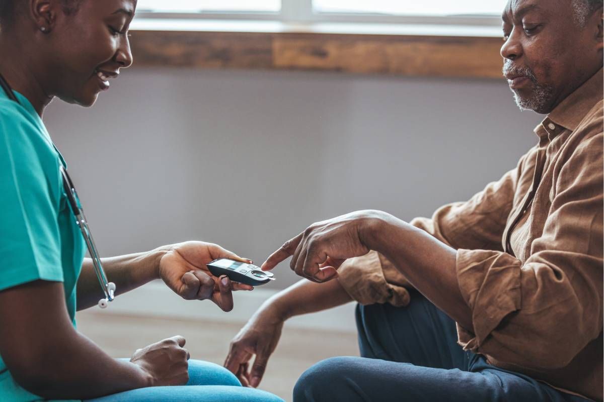 Someone receiving care for their diabetes near Lexington, Kentucky