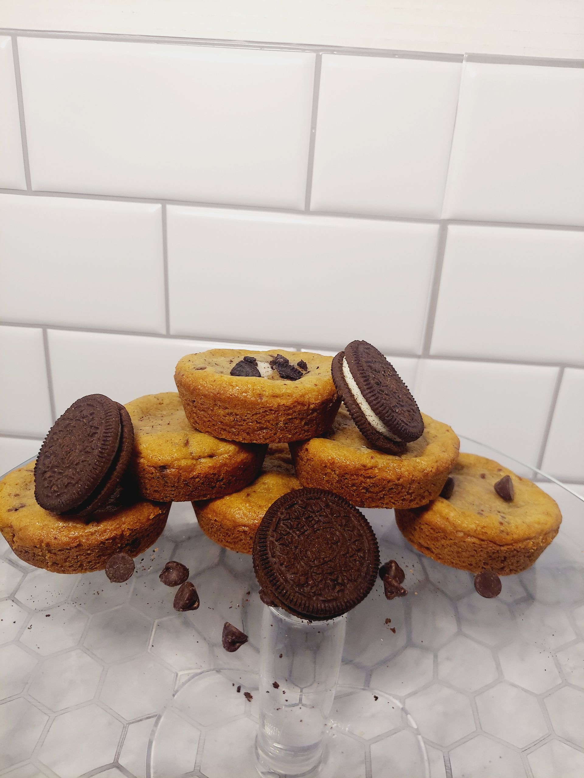 Oreo stuffed chocolate chip cookies