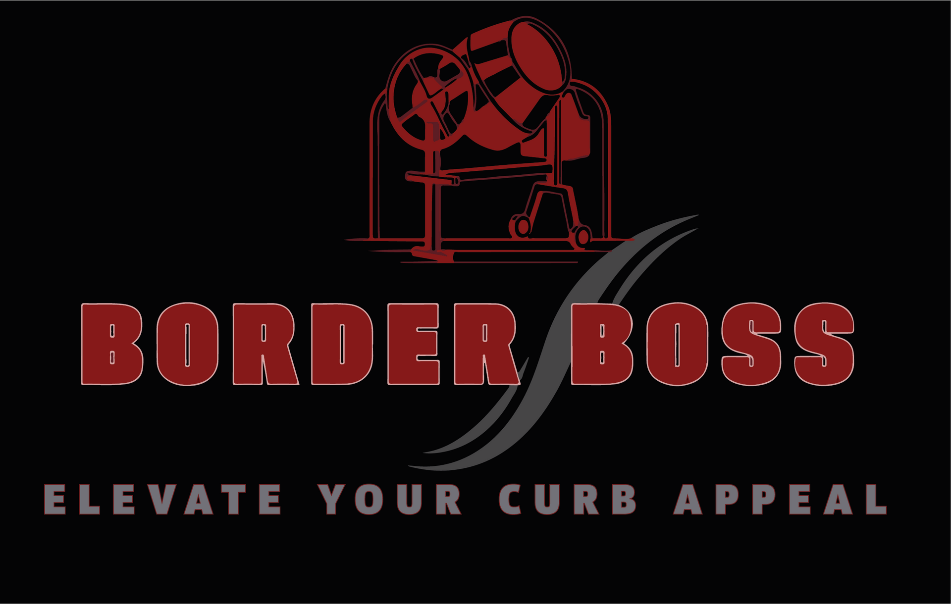 A logo for border boss elevate your curb appeal