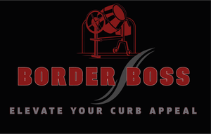 A logo for border boss elevate your curb appeal