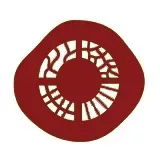 A red circle with a white circle in the middle on a white background.