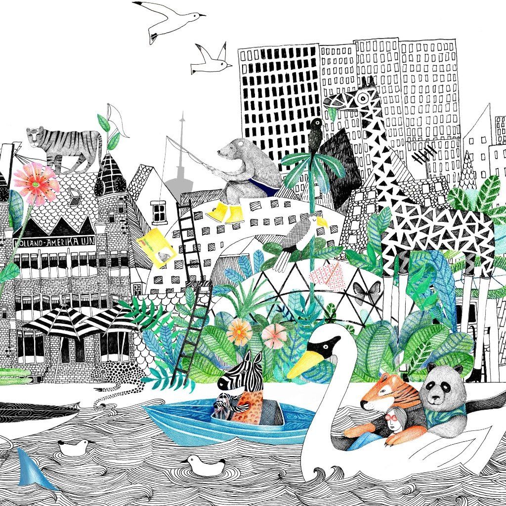 Rotterdams magazine illustration City Jungle