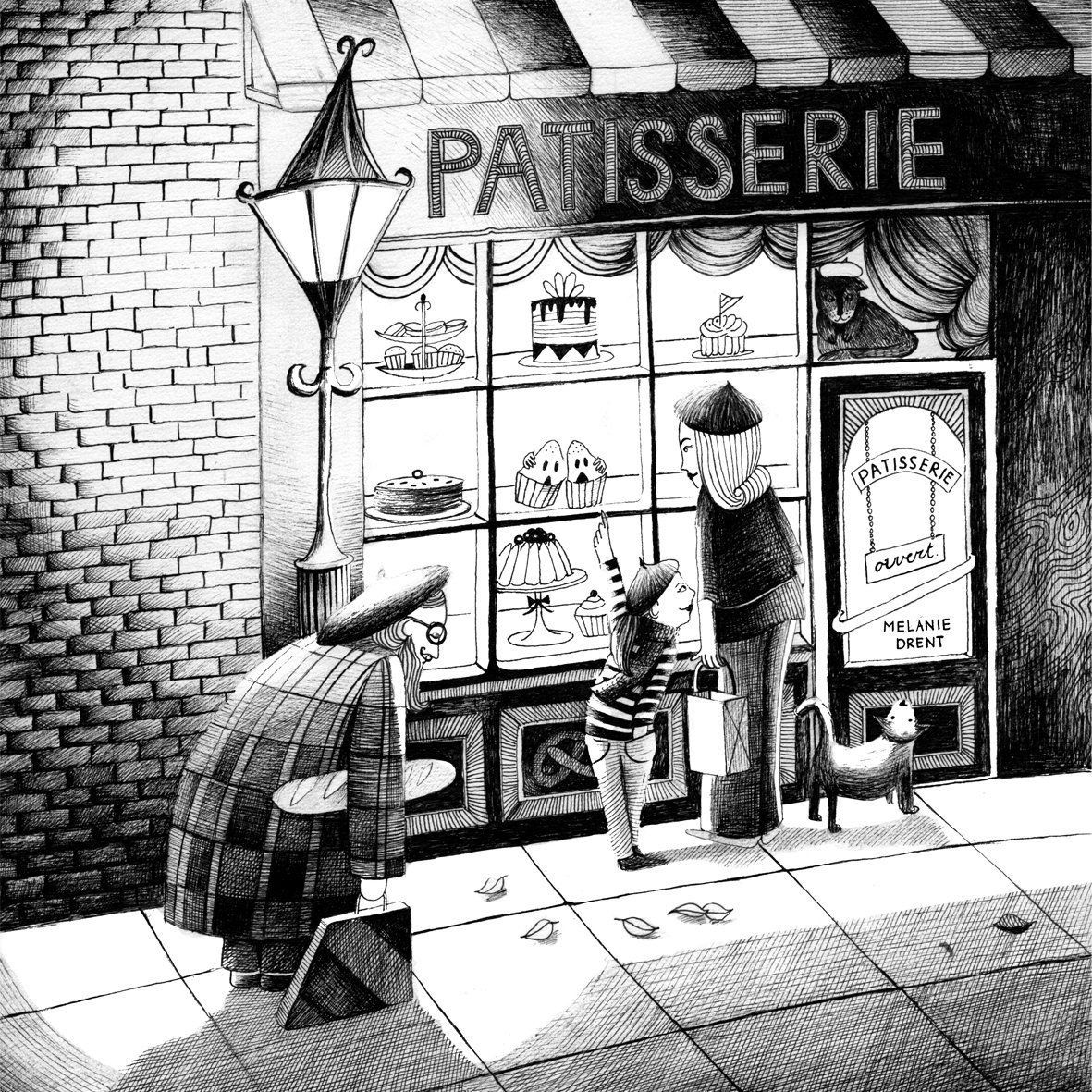 black and white french illustrator