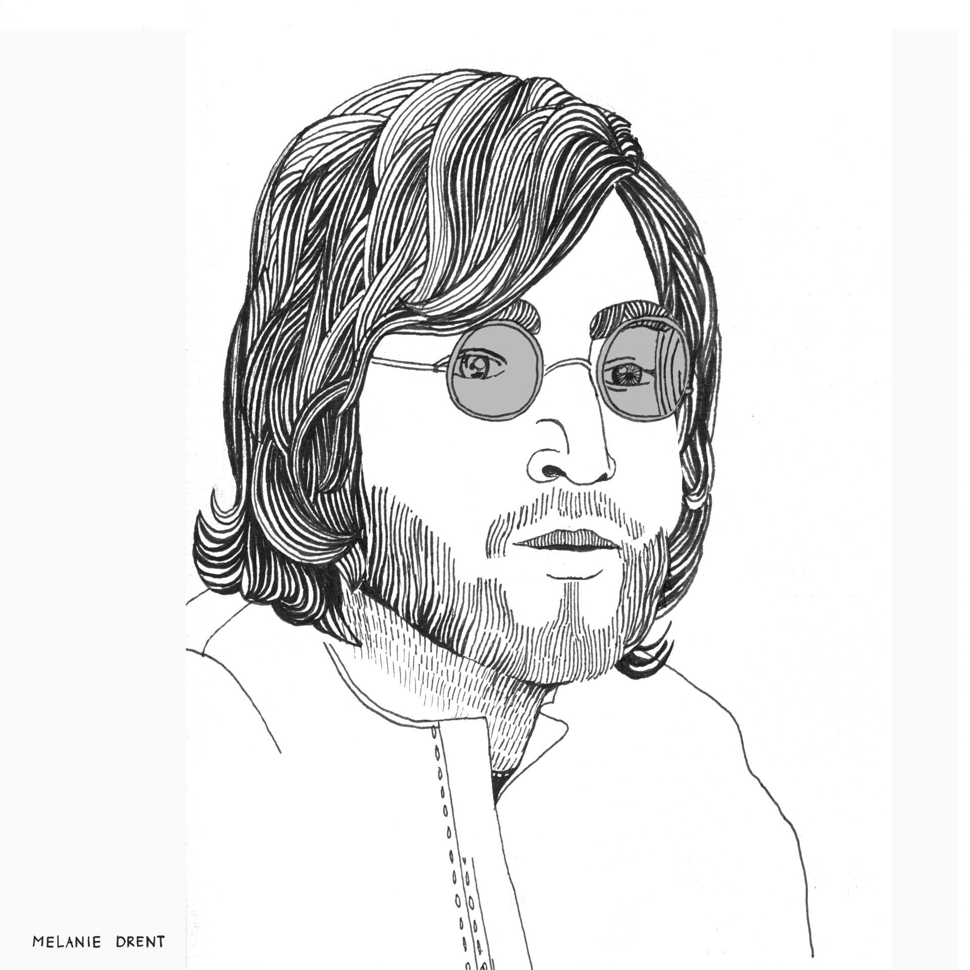 Illustration portrait John Lennon