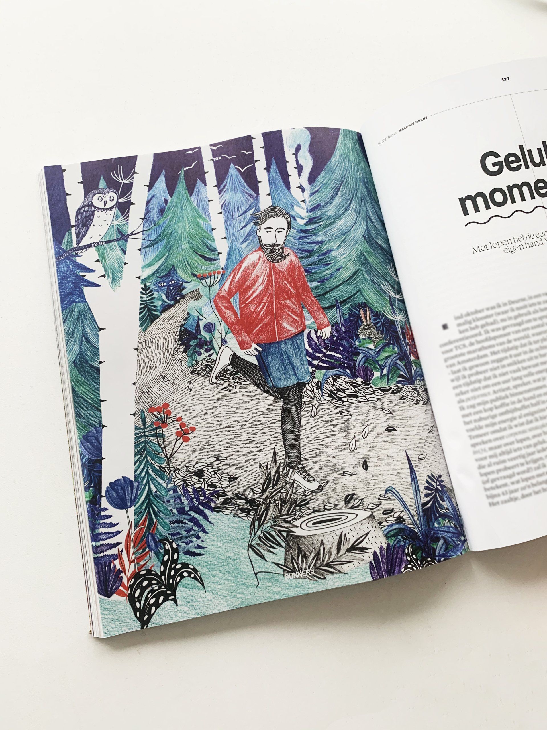 magazine editorial  illustration Runners Magazine