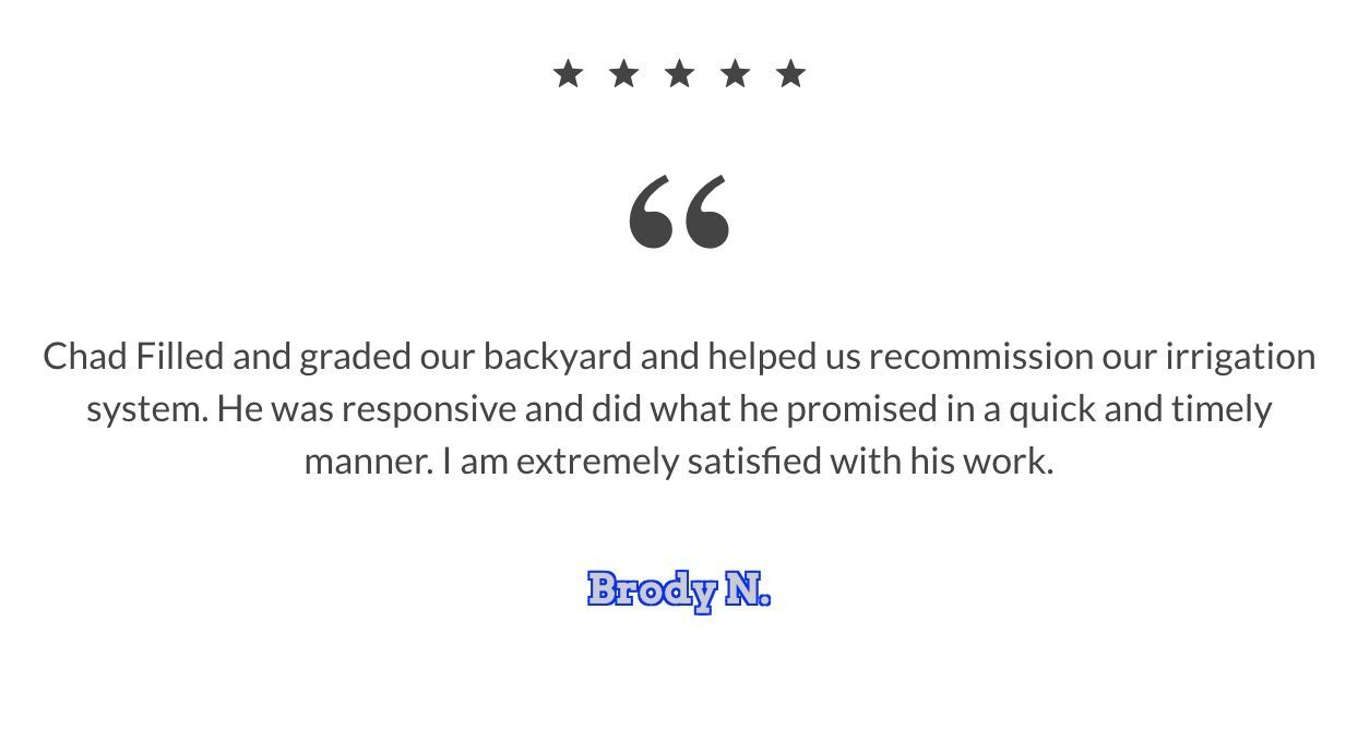 A picture of a quote from a customer that says `` i am extremely satisfied with his work ''.