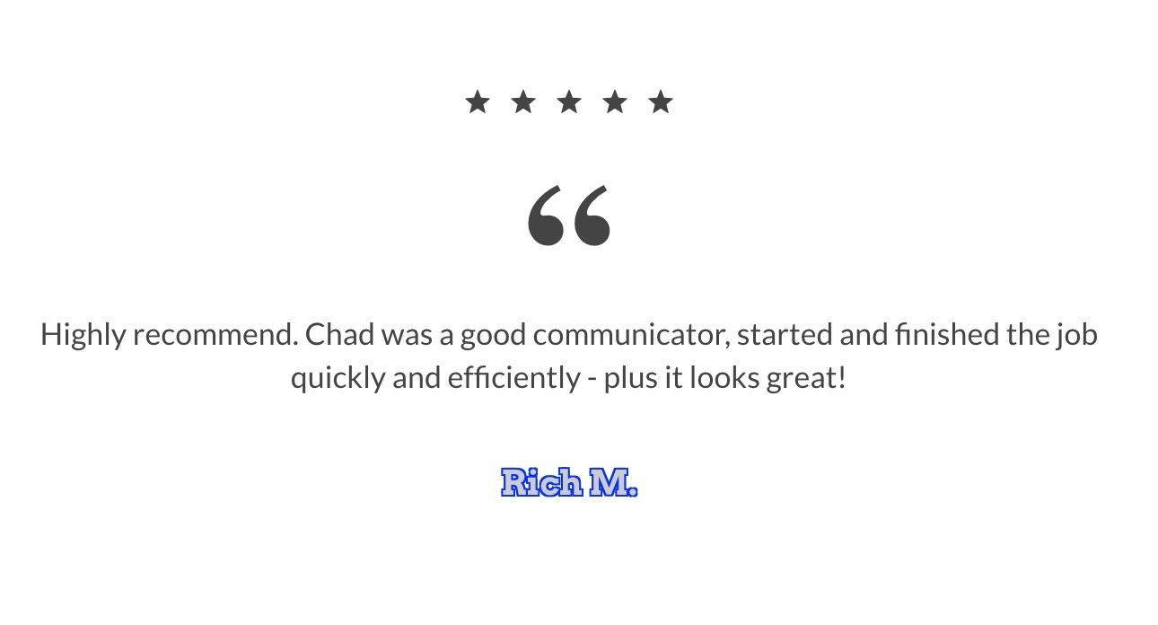 A screenshot of a review from a customer.