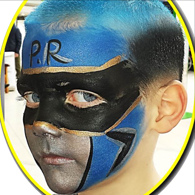 Face painted boy