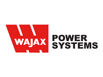 Le logo de Wajax Power Systems est rouge et noir sur fond blanc.