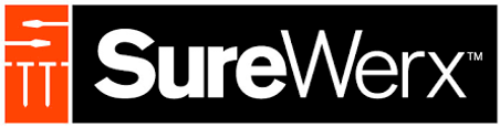 Le logo surewerx est sur fond noir
