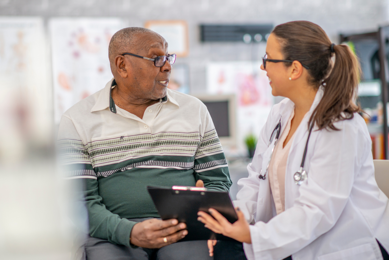 Patient and Doctor Talking happy
