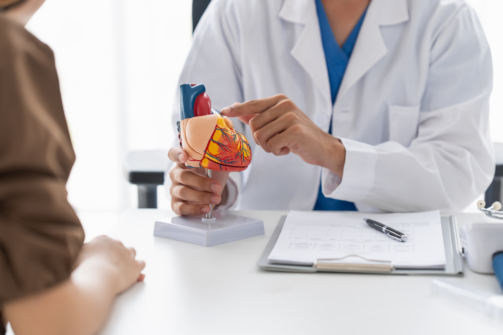 The doctor shares tips with their patient on improving cardiovascular health to keep them happy and healthy in the long term.