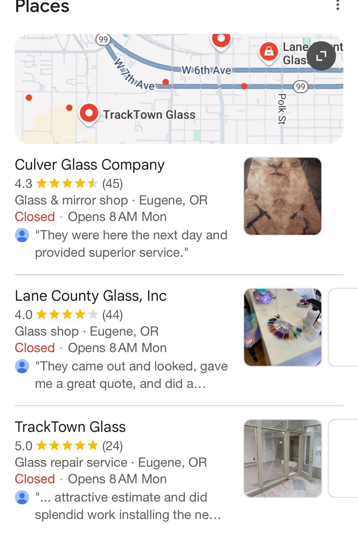 A cell phone with google maps on the screen