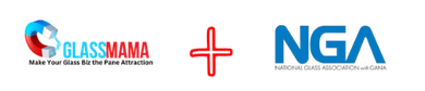 A logo for a company called glassmama