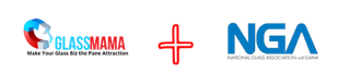 A logo for a company called glassmama