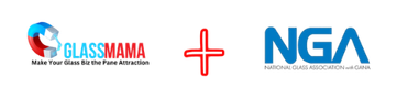 A logo for a company called glassmama