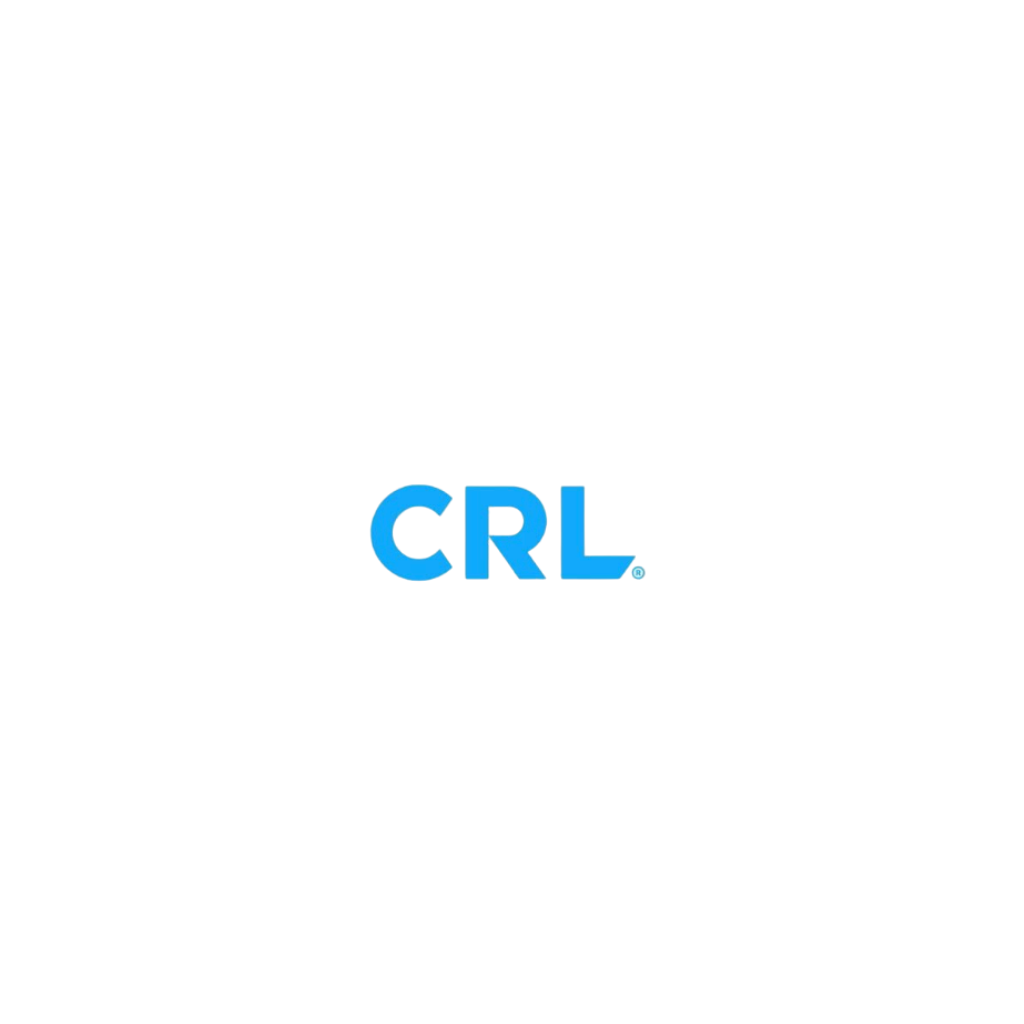 CRL logo: Blue letters 