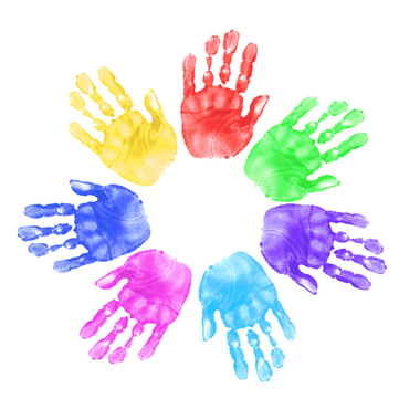 Colorful Hand Prints — Cheyenne, WY — The Backyard Child Care Center