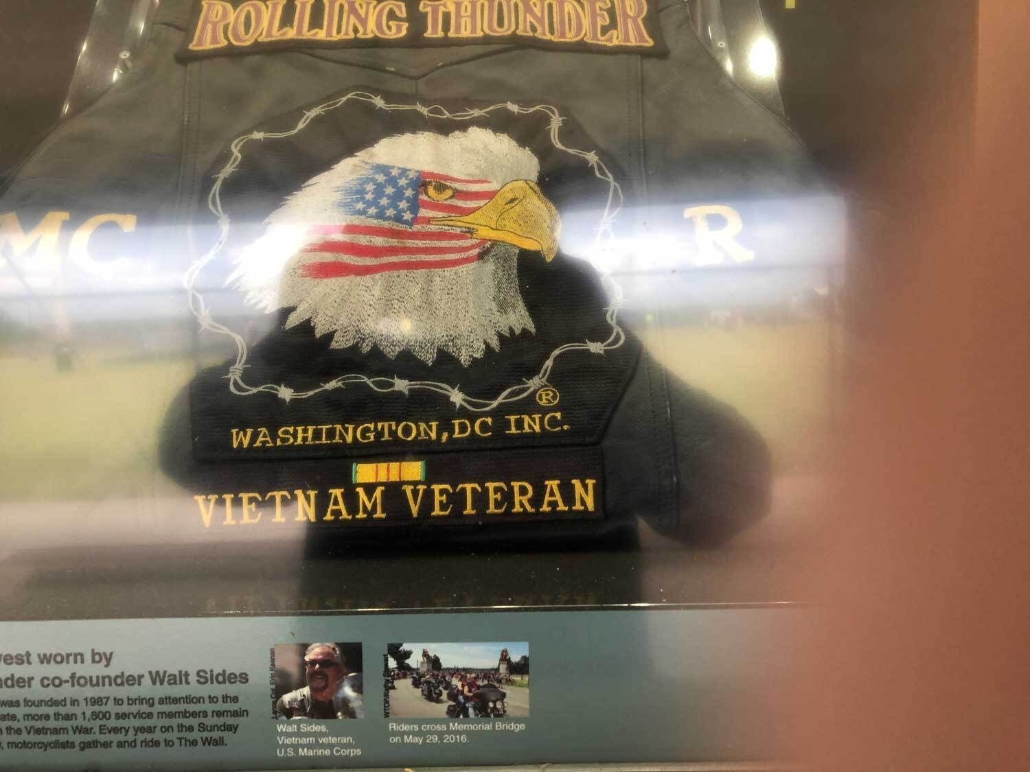 Patch with embroidered American flag and eagle,